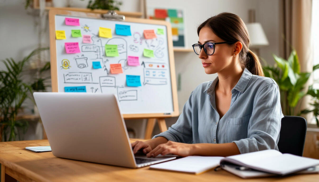 Преподаватель ведет онлайн занятие