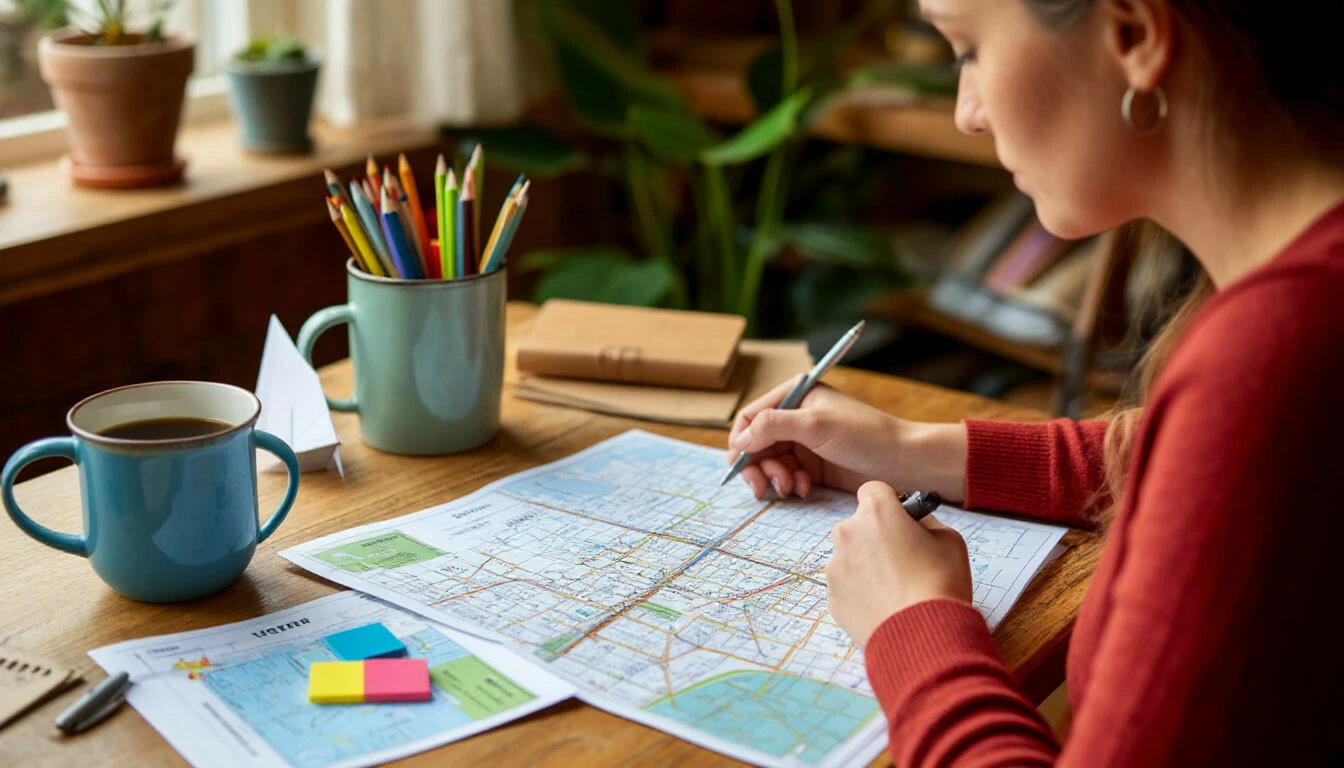 Планирование путешествия на онлайн-доске