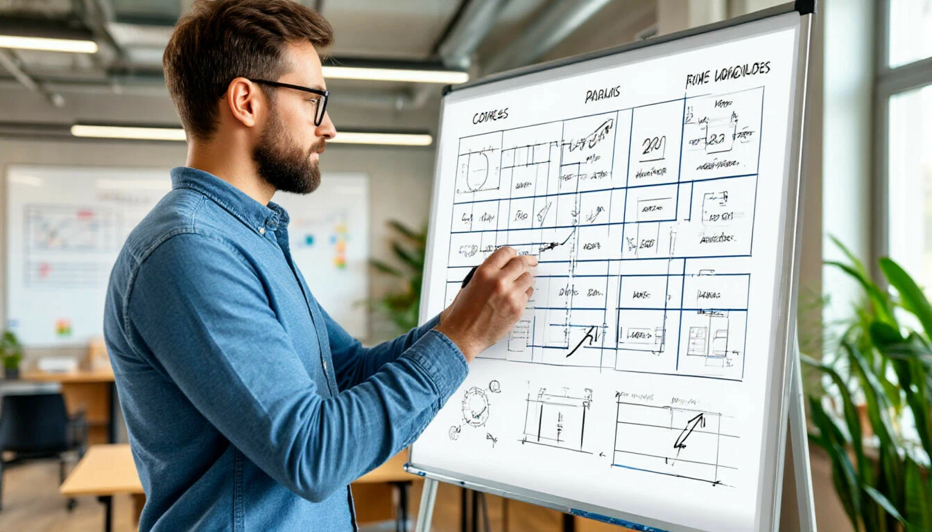 Создание контент-плана курса на онлайн-доске