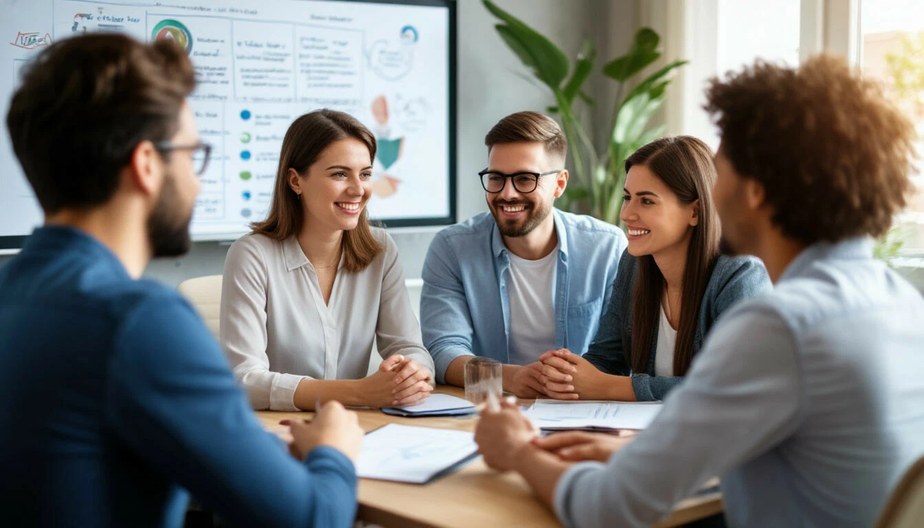 Команда работает на онлайн-доске